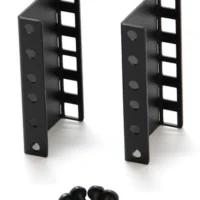 Verticle 2U Single Sided Square Hole Riser Bracket Set (2U X 2" Risers Bracket Set) For MiniRaQ