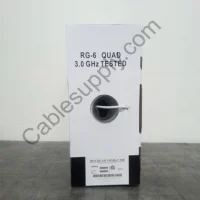 RG6 Coaxial Cable Quad Shield 500ft PVC Jacket Boxed Bulk Cable (Boxed)