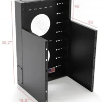 8U + 4U Vertical MiniRaQ Convertible - Compact By Black Hawk Labs (MRQ351V10)