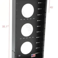 2U + 4U Vertical MiniRaQ Convertible - Tall (Backplate Only) By Black Hawk Labs