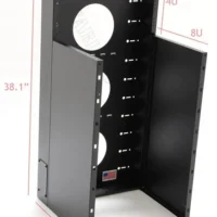 8U + 4U (12U) Vertical Data Rack MRQ301V12 Tall By Black Hawk Labs