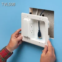 Arlington Wall Mount Low Profile TV Box AC Power And AV Cable Box TVL508 -CableSupply shop 2958 72568.1650912993