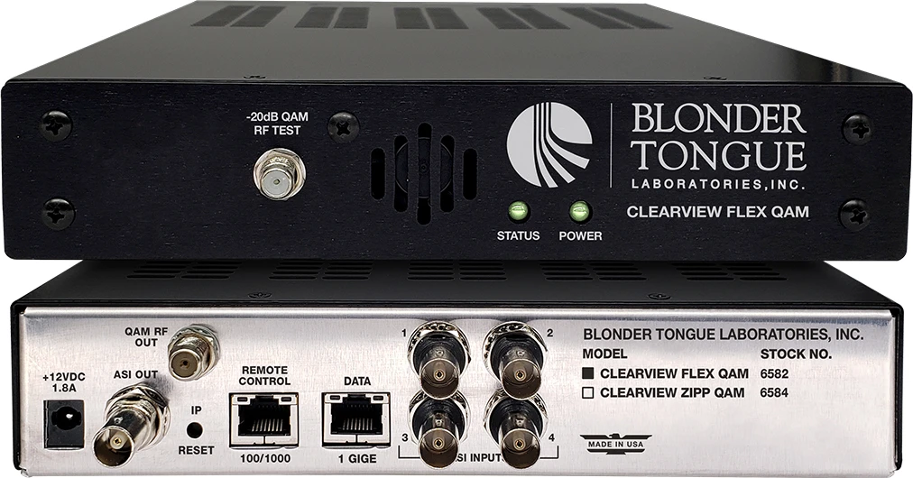 Blonder Tongue Clearview Flex QAM Flexible Transmodulator - 32 IP/ASI In/Cherry Pick/IP/ASI/4 QAM Out 1 Blonder Tongue Clearview Flex QAM Flexible Transmodulator - 32 IP/ASI In/Cherry Pick/IP/ASI/4 QAM Out