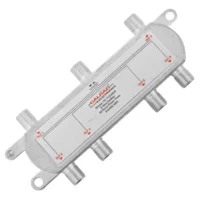 Calrad 75-713-HG-6 Digital Coaxial RF Splitter 5-2400MHz With All Port Power Pass - 6-Way