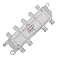 Calrad 75-713-HG-8 Digital Coaxial RF Splitter 5-2400MHz With All Port Power Pass - 8-Way