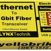 LYNX Technik Yellobrik OET 1510 Singlemode Fiber To Ethernet Transceiver / Switch - Duplex LC