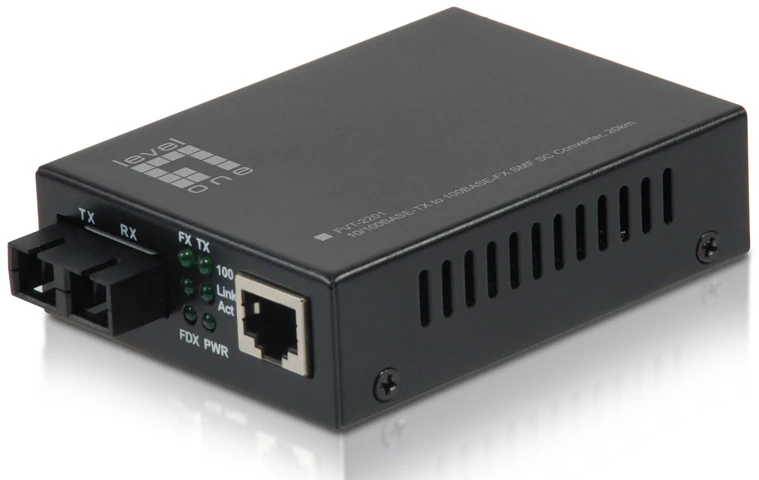LevelOne FVT-2201 RJ45 To SC Fast Ethernet Media Converter - Single-Mode Fiber - 20km 1 LevelOne FVT-2201 RJ45 To SC Fast Ethernet Media Converter - Single-Mode Fiber - 20km