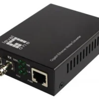 LevelOne GVT-2003 RJ45 To ST Gigabit Ethernet Media Converter - Single-Mode Fiber / 1310nm / 20km - Black