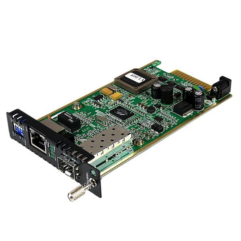 StarTech ET91000SFP2C Gigabit Ethernet Fiber Media Converter Card Module With Open SFP Slot 1 StarTech ET91000SFP2C Gigabit Ethernet Fiber Media Converter Card Module With Open SFP Slot