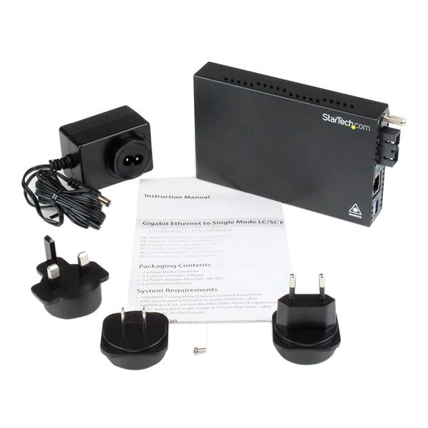 StarTech ET91000SM402 1000 Mbps Gigabit Single Mode Fiber Media Converter SC 40 Km 4 StarTech ET91000SM402 1000 Mbps Gigabit Single Mode Fiber Media Converter SC 40 Km - Image 4