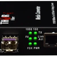 Thor Fiber F-GET-TR-SFP 10/100/1000 Ethernet Transceiver W/ SFP - 20km (12.4 Miles)