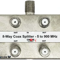 Thor Fiber H-SP 1x8 Portable Eight-way CATV RF Coaxial Multiplexer/Splitter Combiner - 11.5dB Insertion Loss - 5-1000Mhz